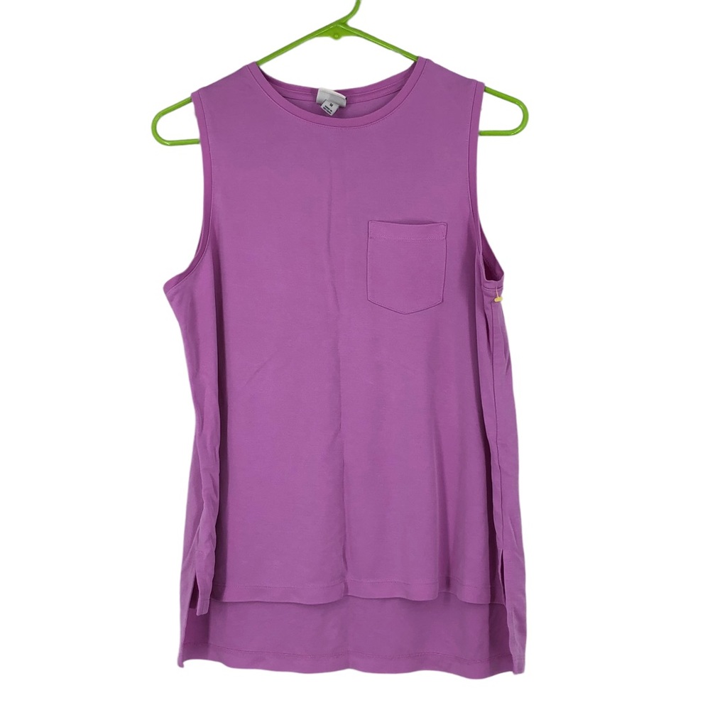 Ladies 70% Modal Super Soft Purple Tank w/Hi Lo Hem for Layering SZ M